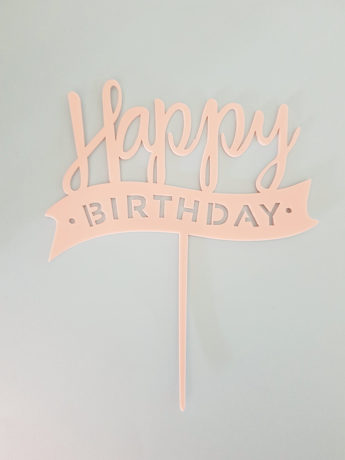 Happy Birthday Acrylic Cake Topper