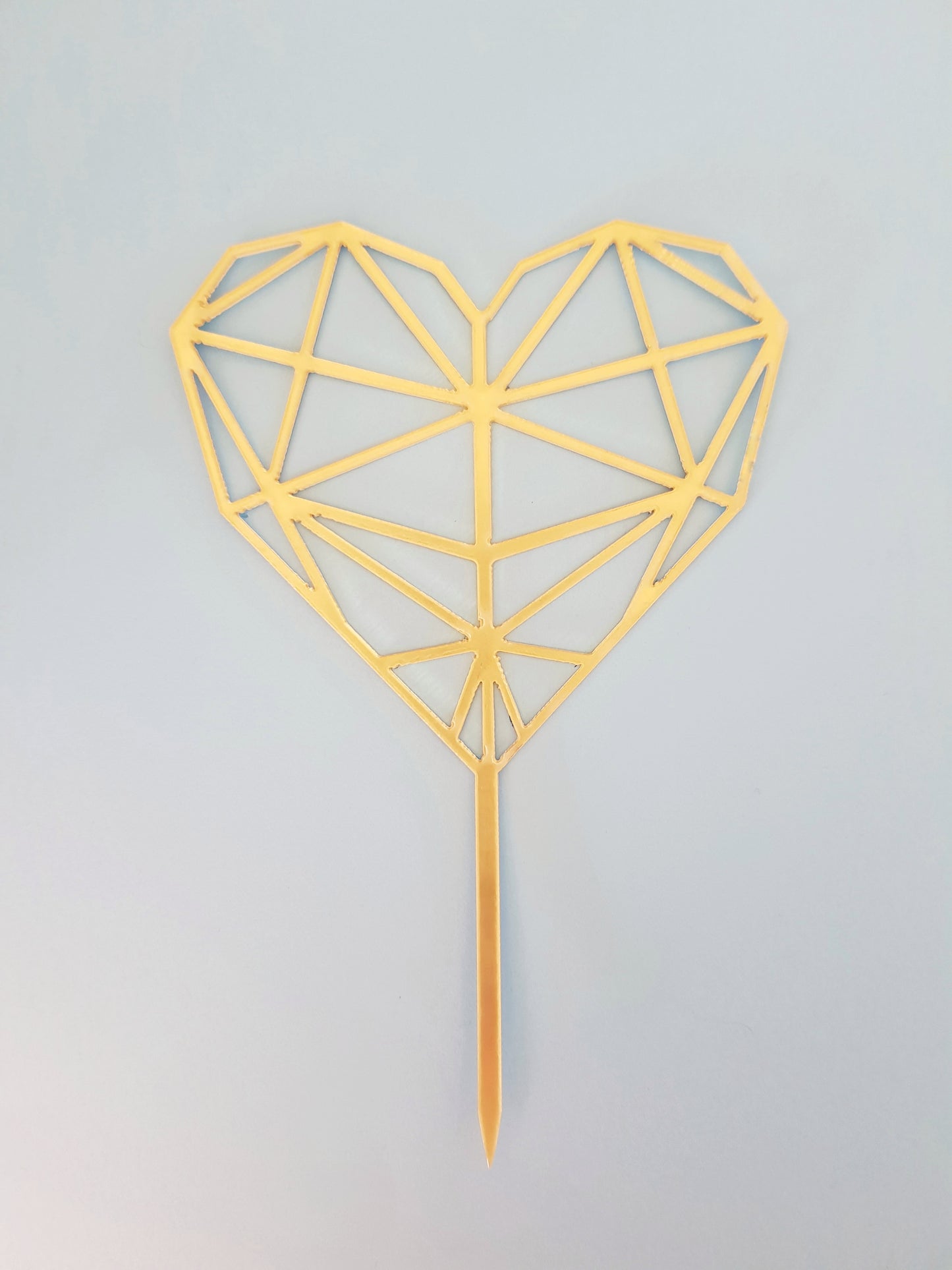 Geometric Heart Acrylic Cake Topper | Valentine's Day