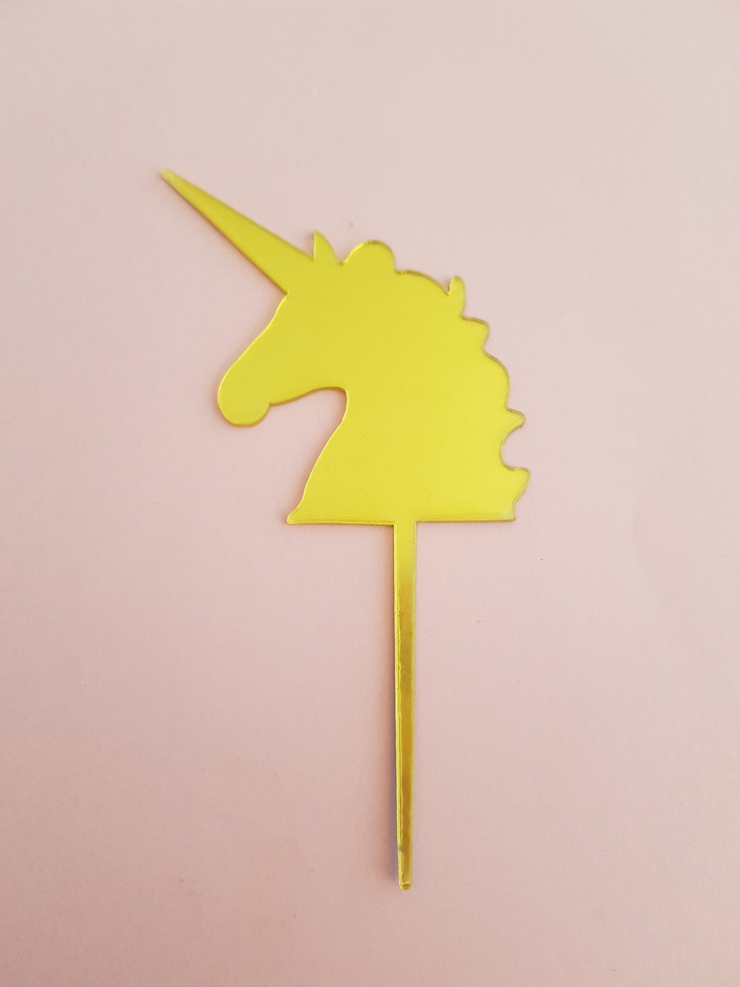 Small Unicorn Head Acrylic Cake Topper