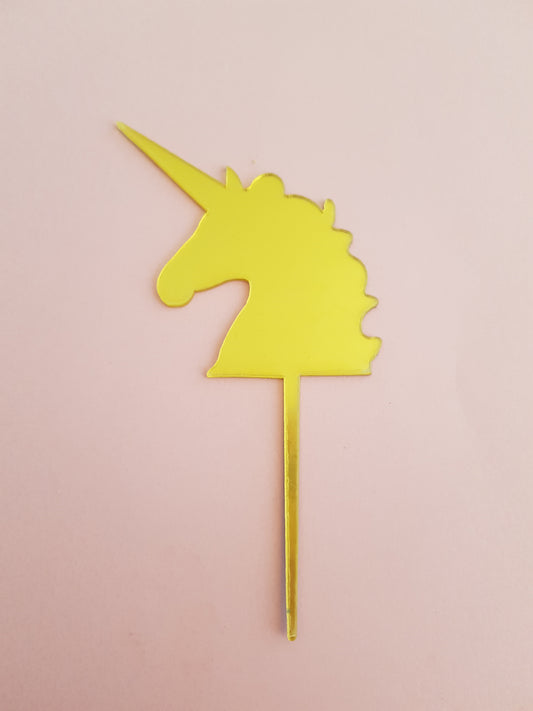 Small Unicorn Head Acrylic Cake Topper