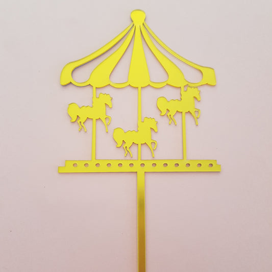 Carousel Acrylic Cake Topper