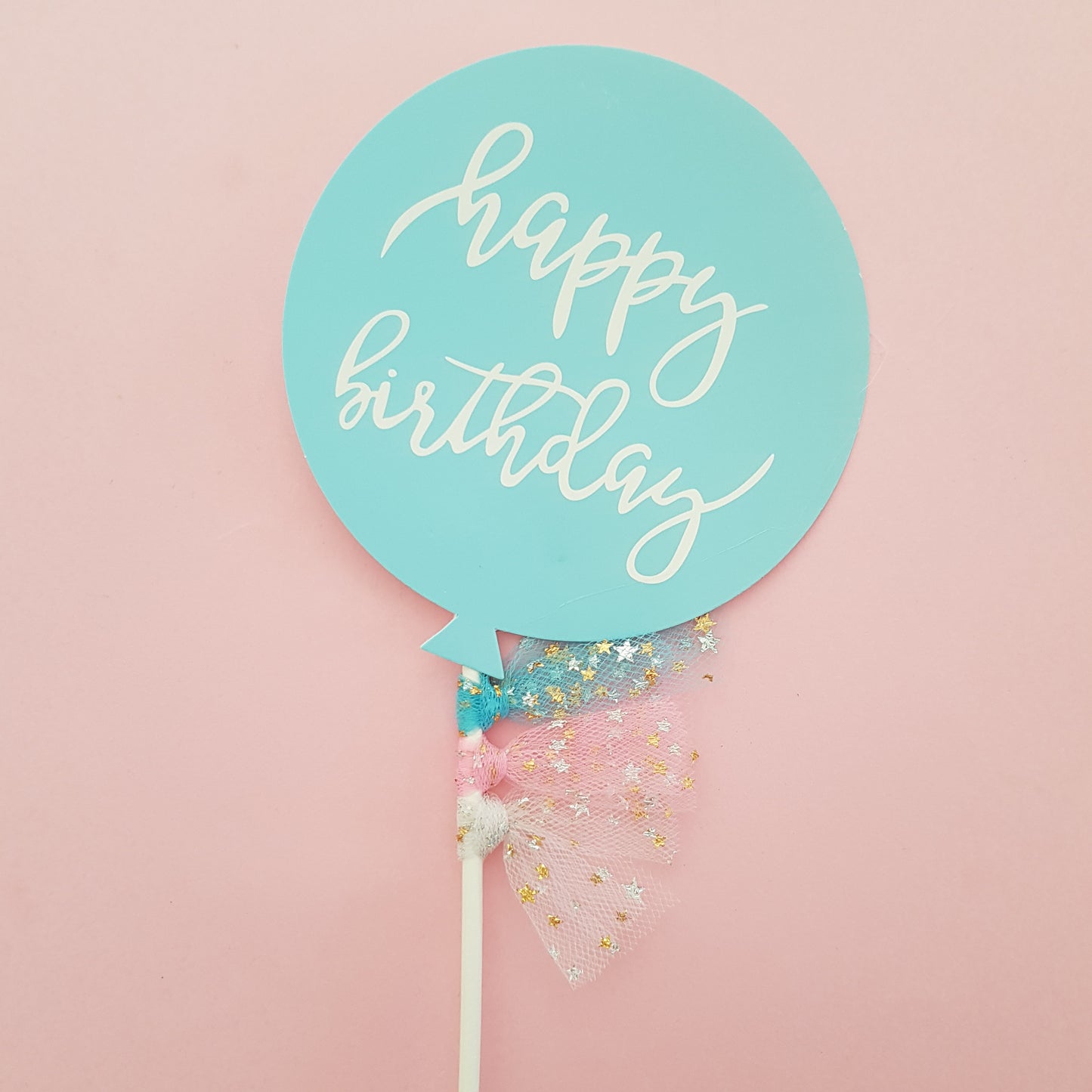 Birthday Balloon Cardstock Cake Topper