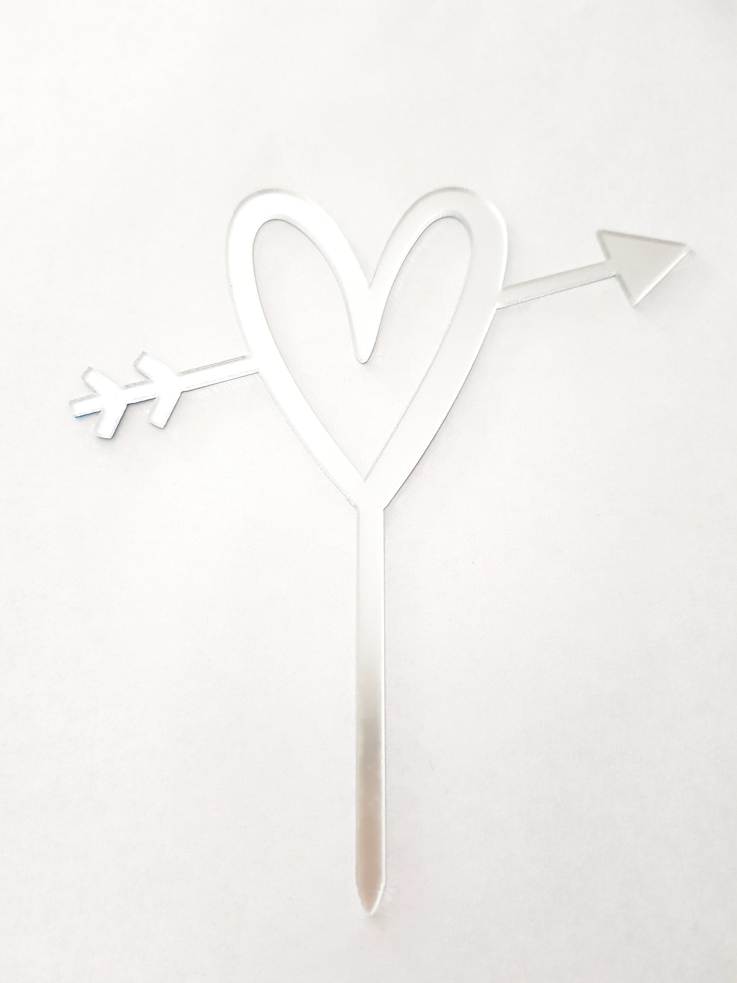 Cupid's Heart Acrylic Cake Topper | Valentines Day