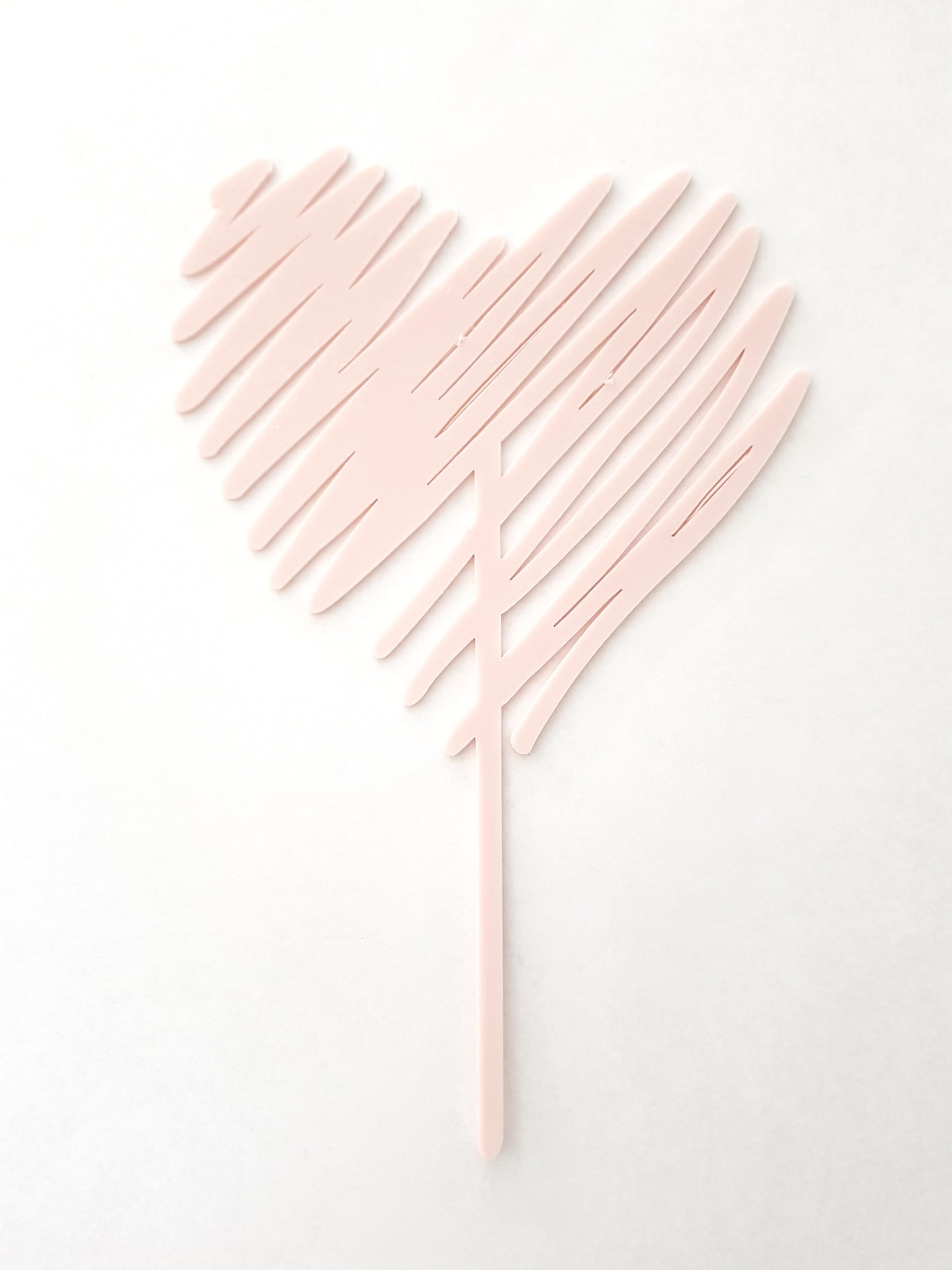 Scribble Heart Acrylic Cake Topper | Valentine's Day