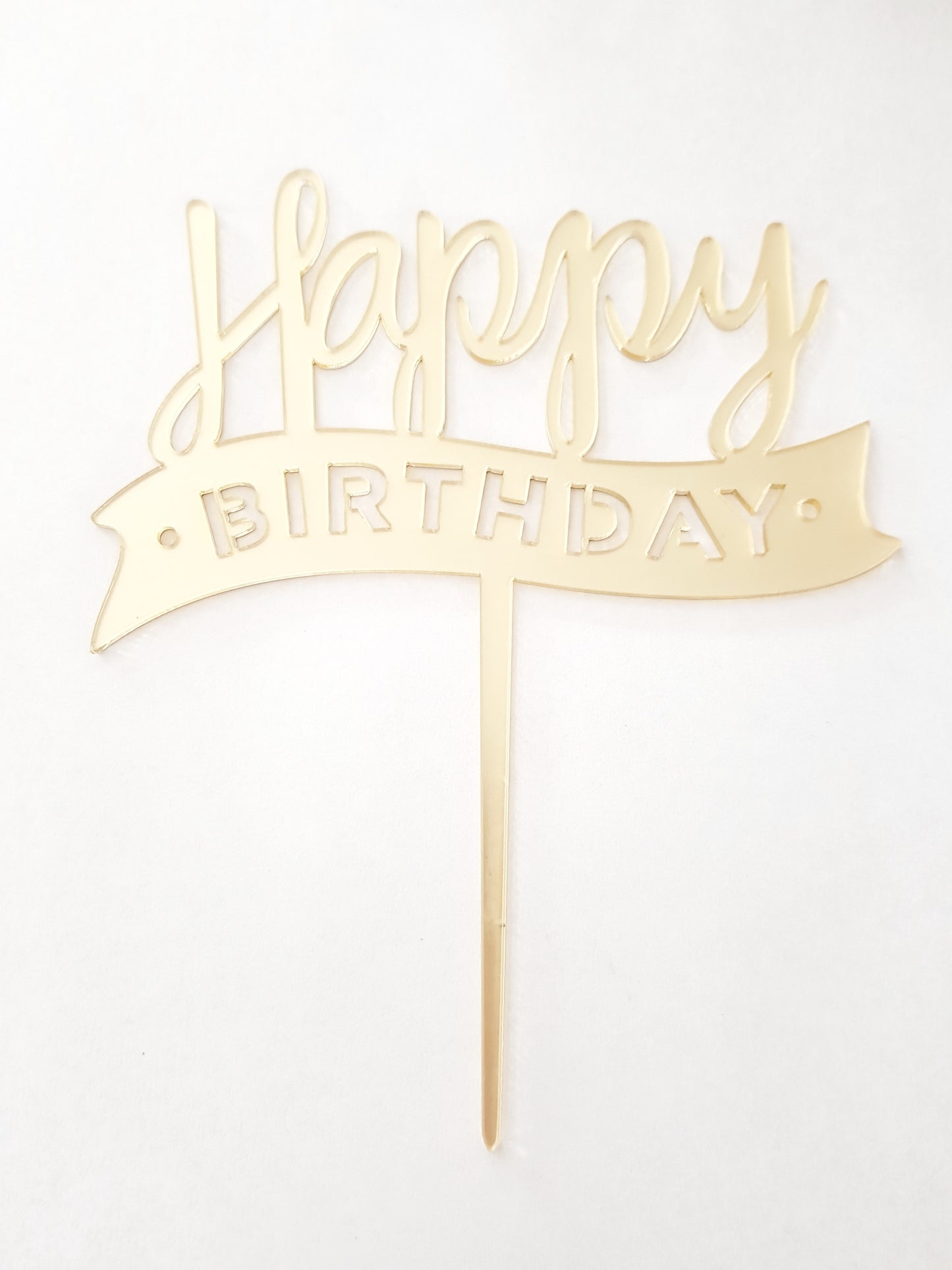 Happy Birthday Acrylic Cake Topper