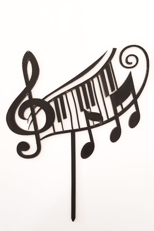 Musical Notes Acrylic Cake Topper