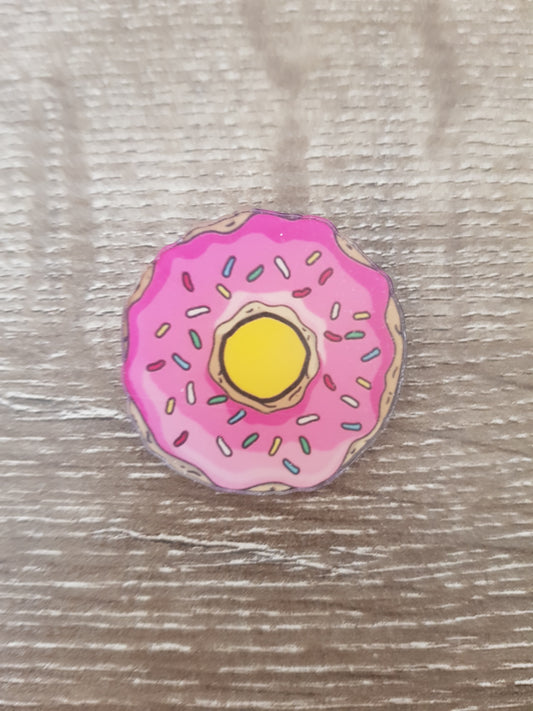 Pink Donut Brooch/Badge