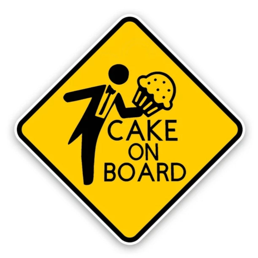 Cake On Board Car Sticker/Decal