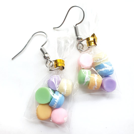Macaron Bag Earrings - Dangles