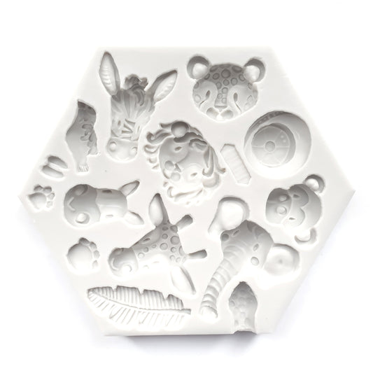 Jungle animals silicone mould