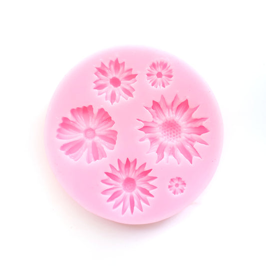 Silicon Flower Mould - 6 Cavity
