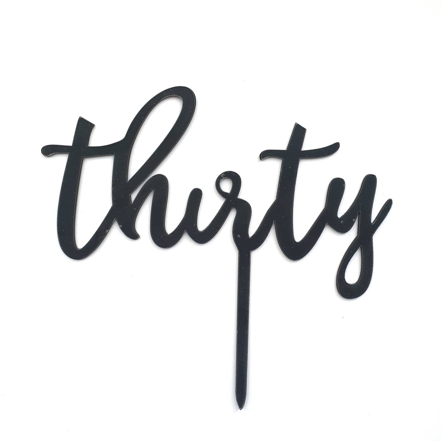 Thirty Script Cake Topper