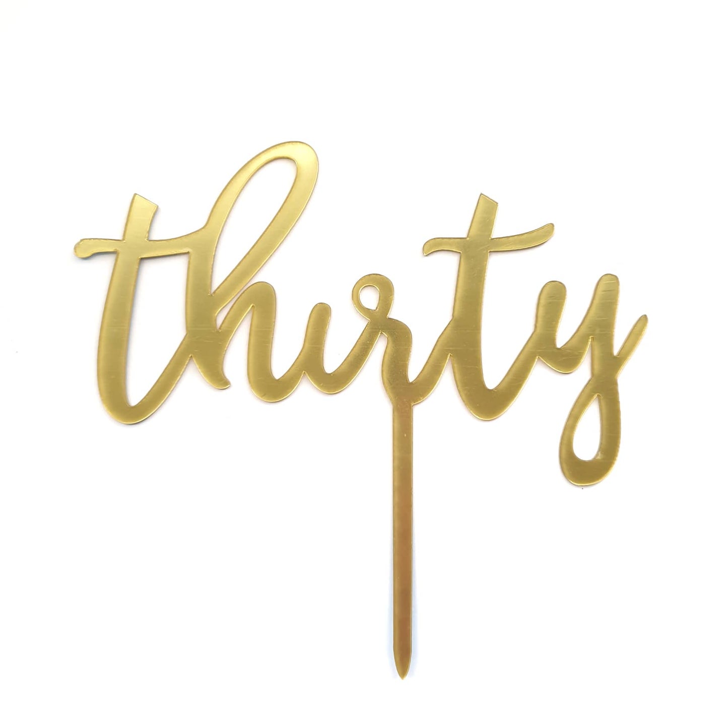 Thirty Script Cake Topper