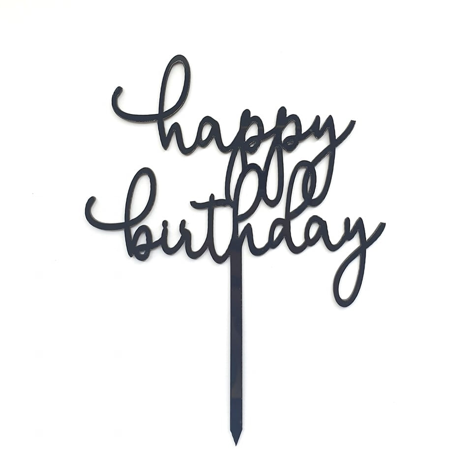 Happy Birthday Acrylic Cake Topper