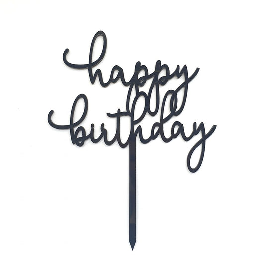 Happy Birthday Acrylic Cake Topper