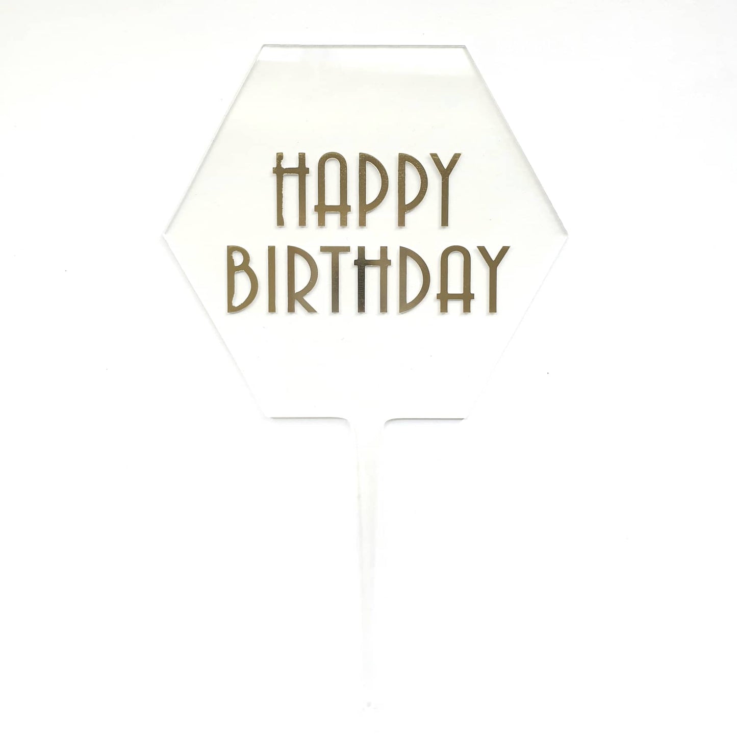 Art Deco Hexagon Cake Topper
