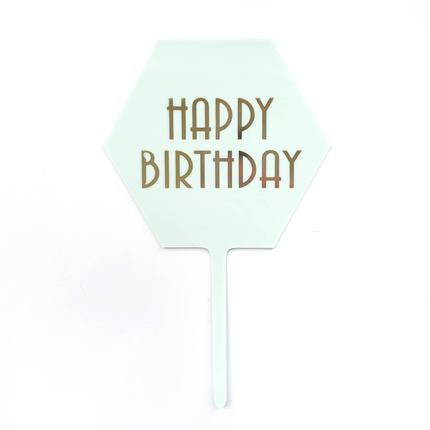 Art Deco Hexagon Cake Topper