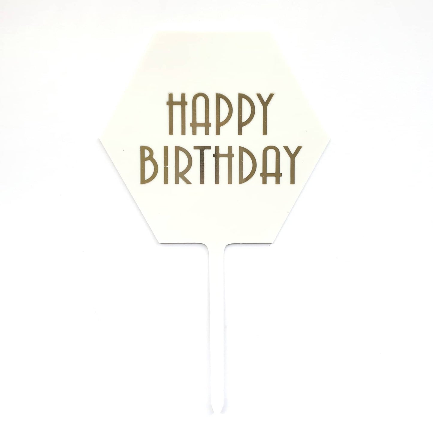 Art Deco Hexagon Cake Topper