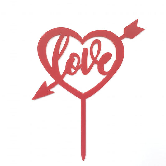 'It Must Be Love' Acrylic Cake Topper