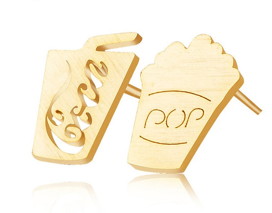 Cola + Popcorn Earrings