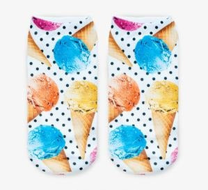 Pop Art Ice Cream Novelty Ankle Socks