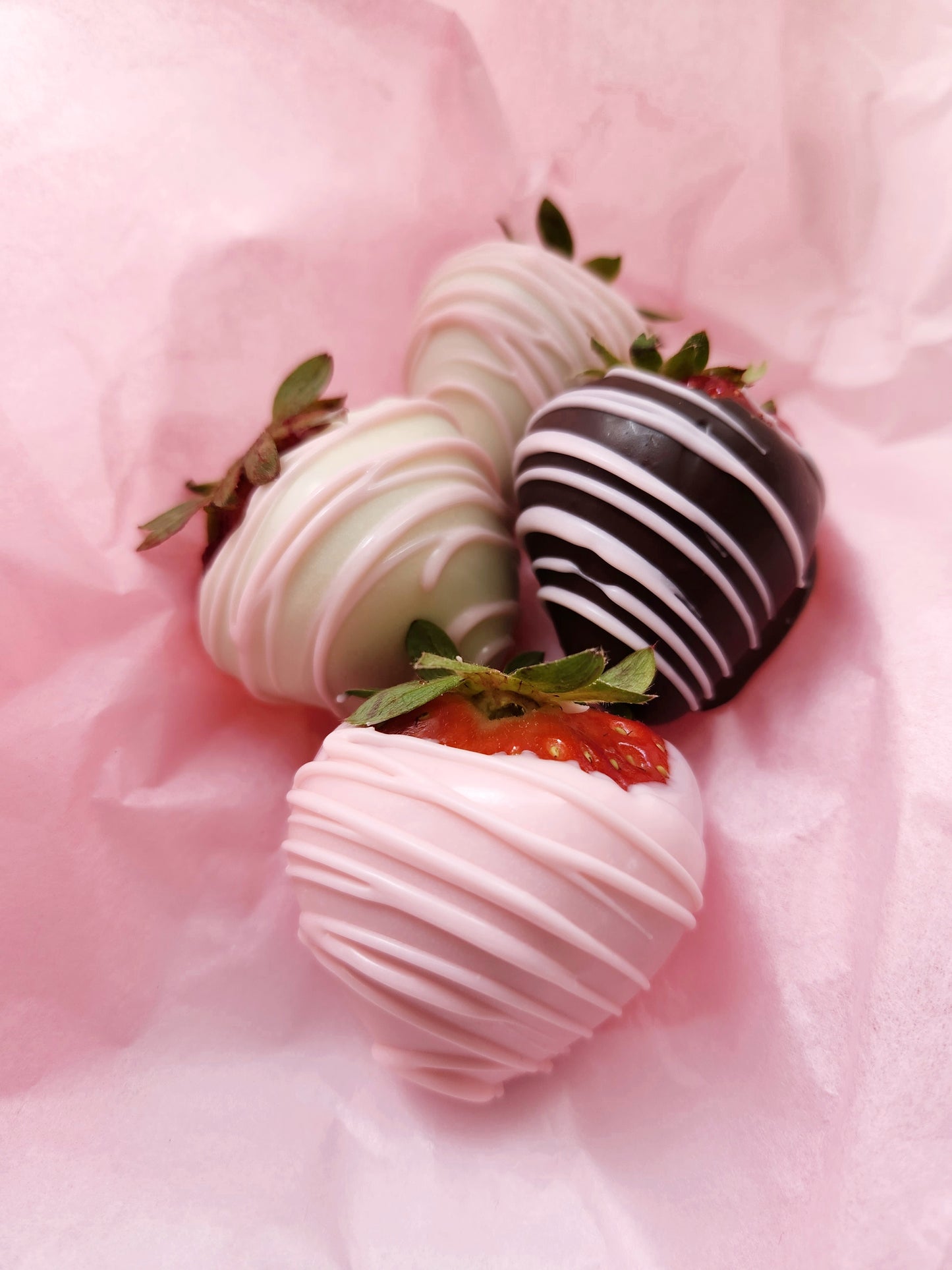 Valentines Day Chocolate-Covered Fresh Strawberries