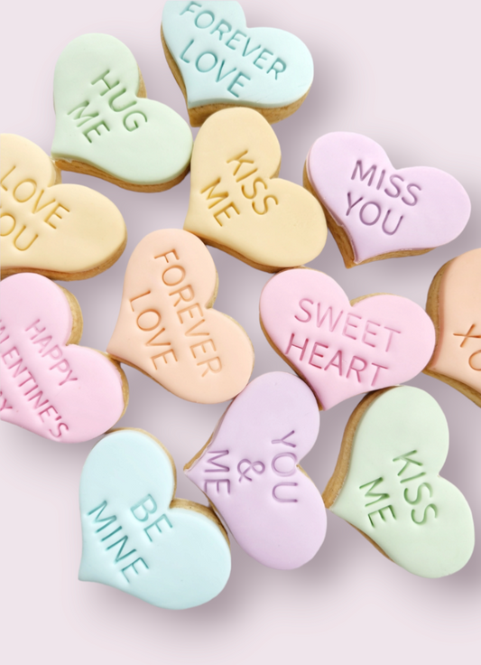 Valentines Day Conversation Hearts Cookies