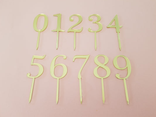 Mini Number Topper | Gold Mirror