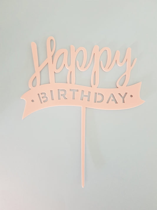 Happy Birthday Acrylic Cake Topper