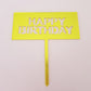 Rectangular Happy Birthday Acrylic Cake Topper