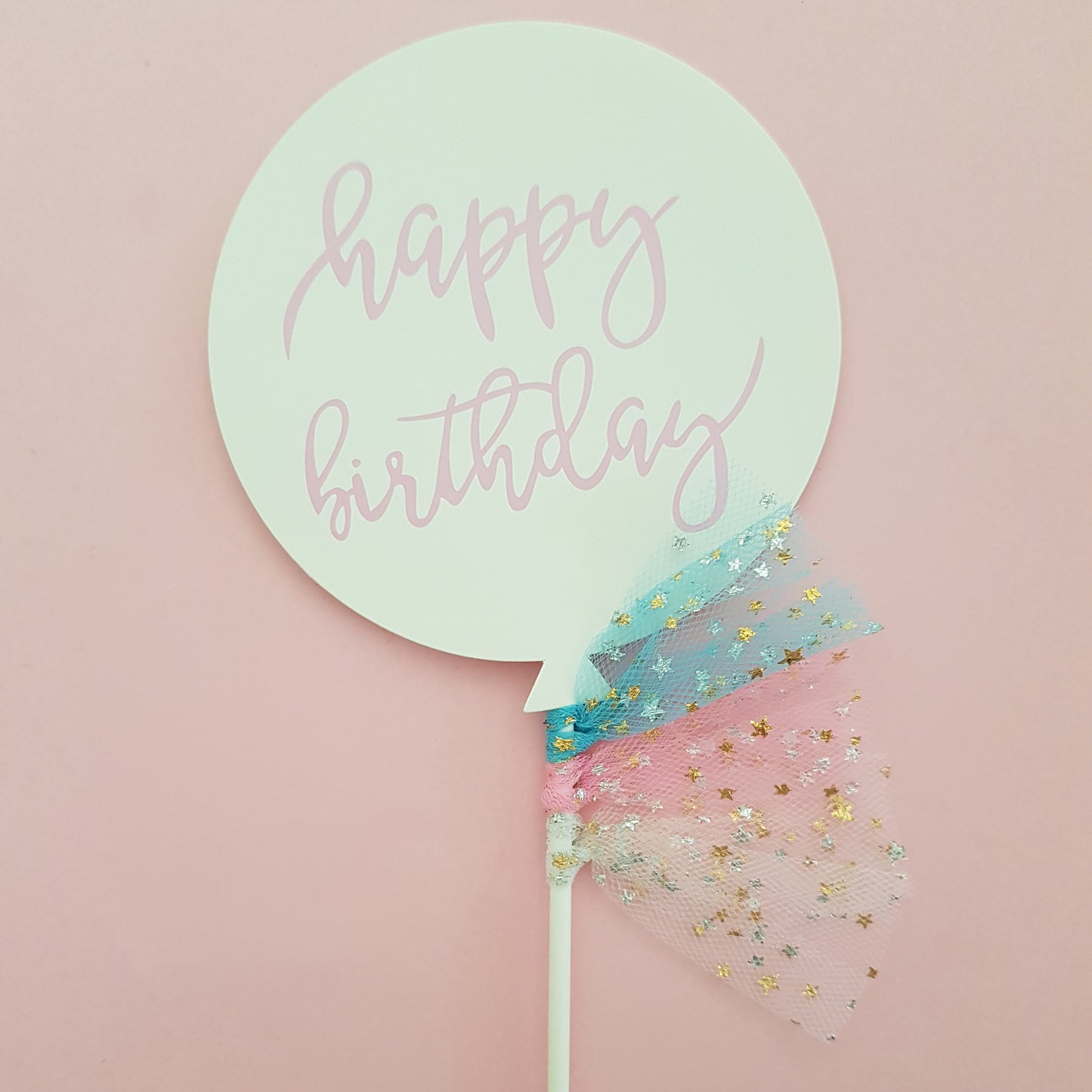 Birthday Balloon Cardstock Cake Topper