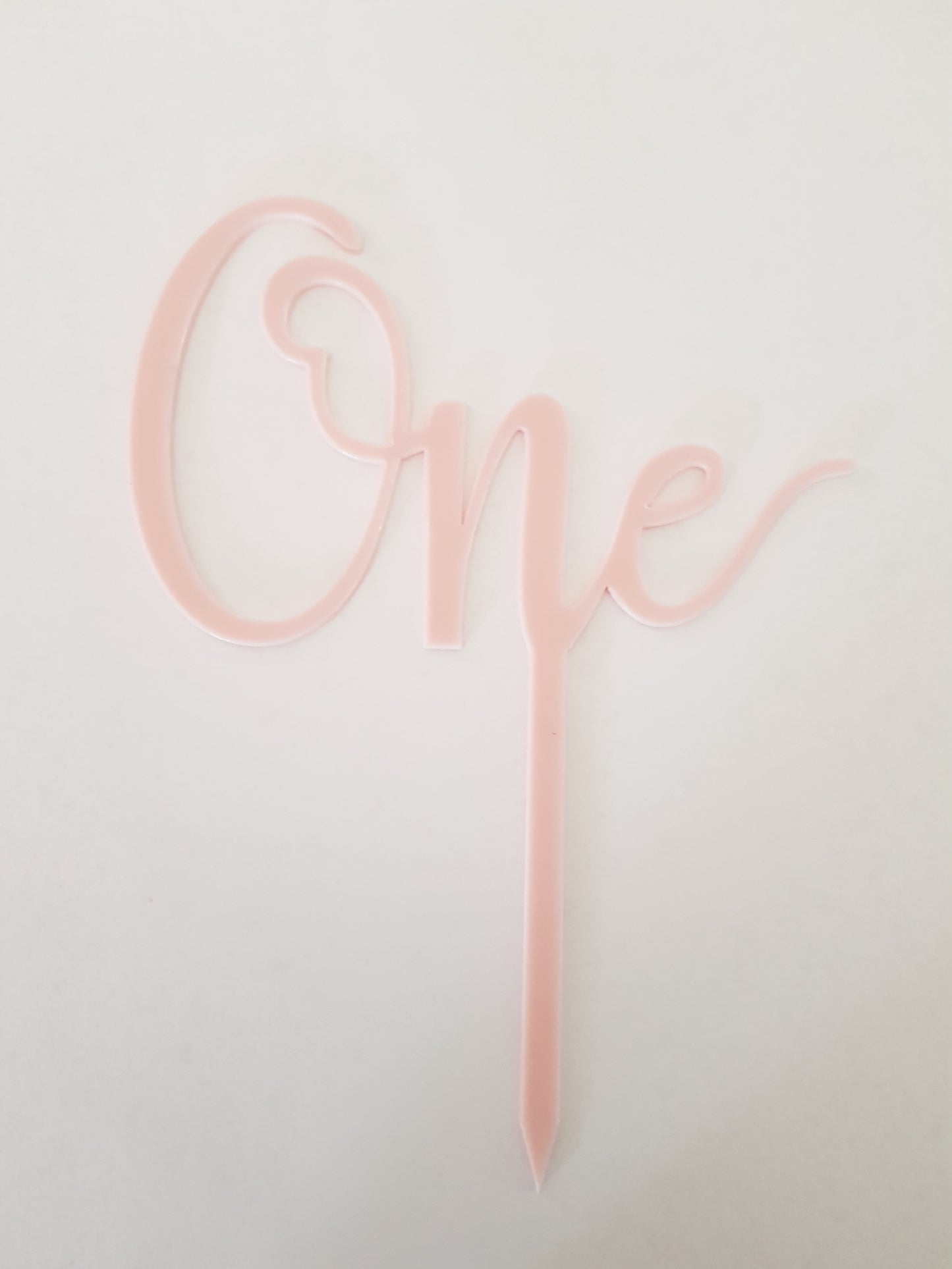 'One' Acrylic Cake Topper