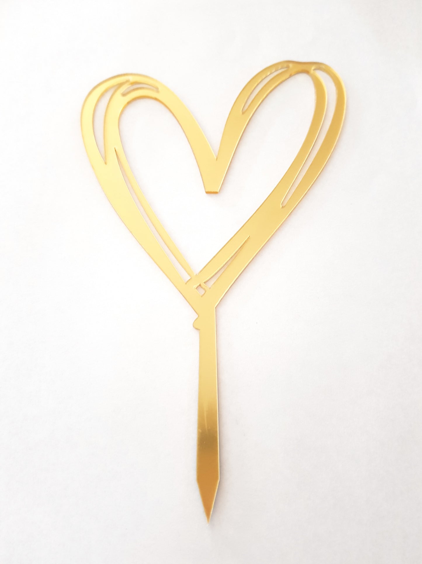 Hand-Drawn Heart Acrylic Cake Topper | Valentine's Day