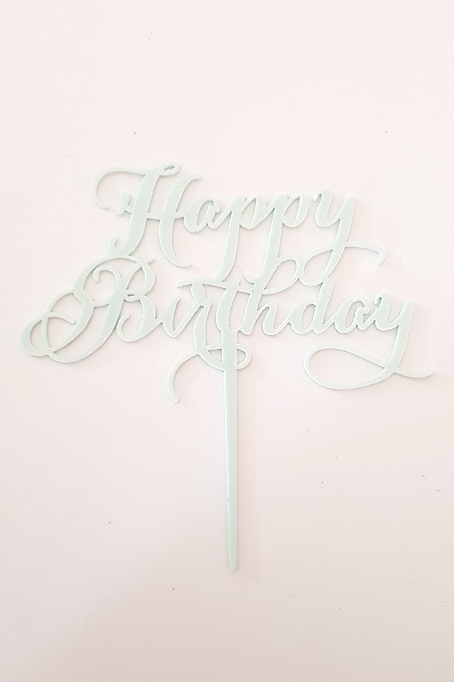 Script Happy Birthday Acrylic Cake Topper