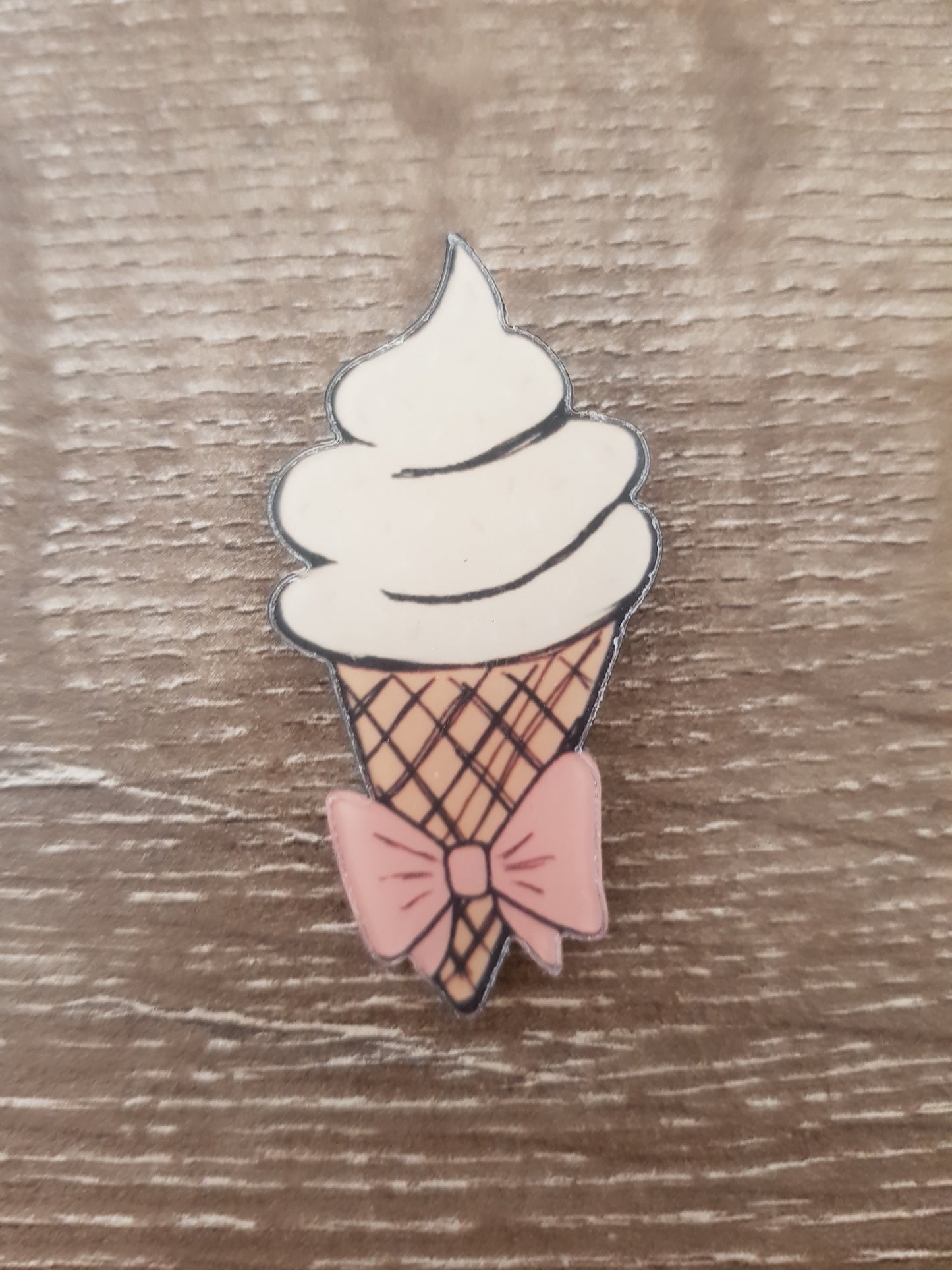 Soft Serve Ice Cream Brooch/Badge