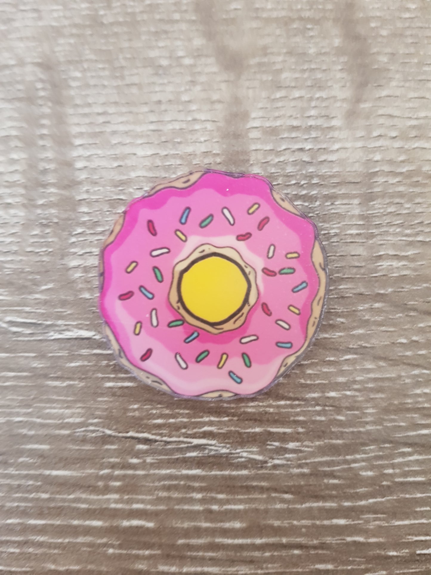 Pink Donut Brooch/Badge