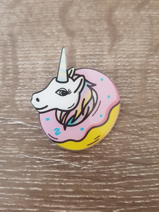 Unicorn Donut Brooch/Badge