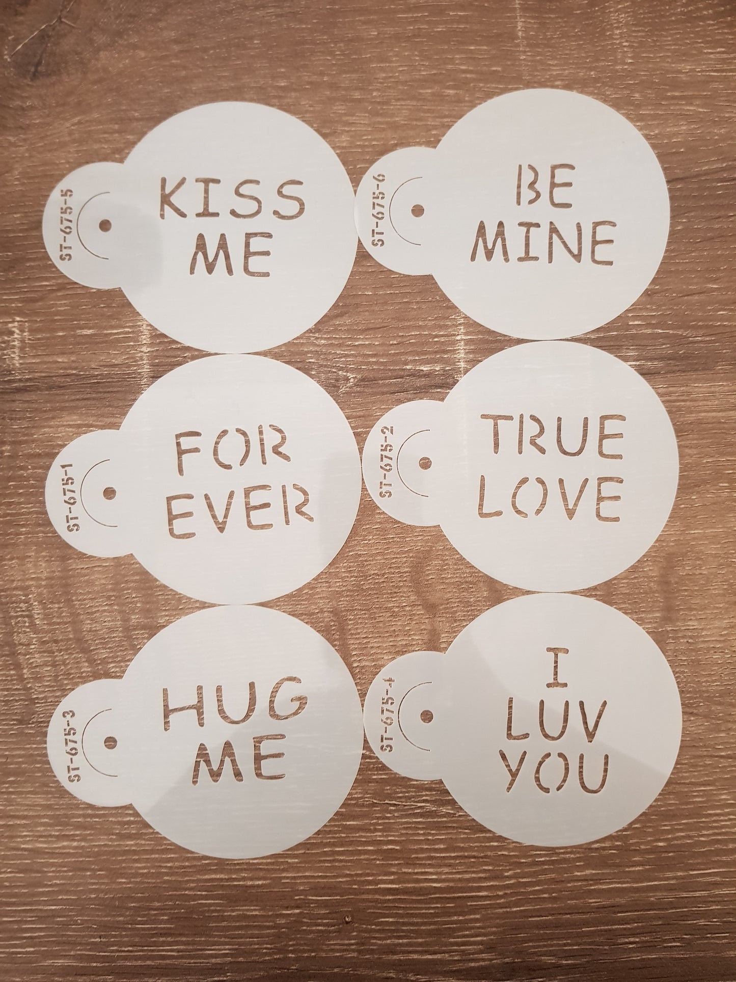Valentines Conversation Hearts Stencil Set