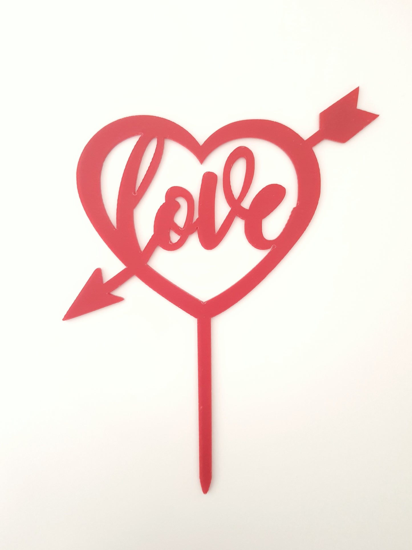 Cupid's Heart Valentines Cake Topper