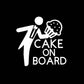 Cake On Board Car Sticker/Decal