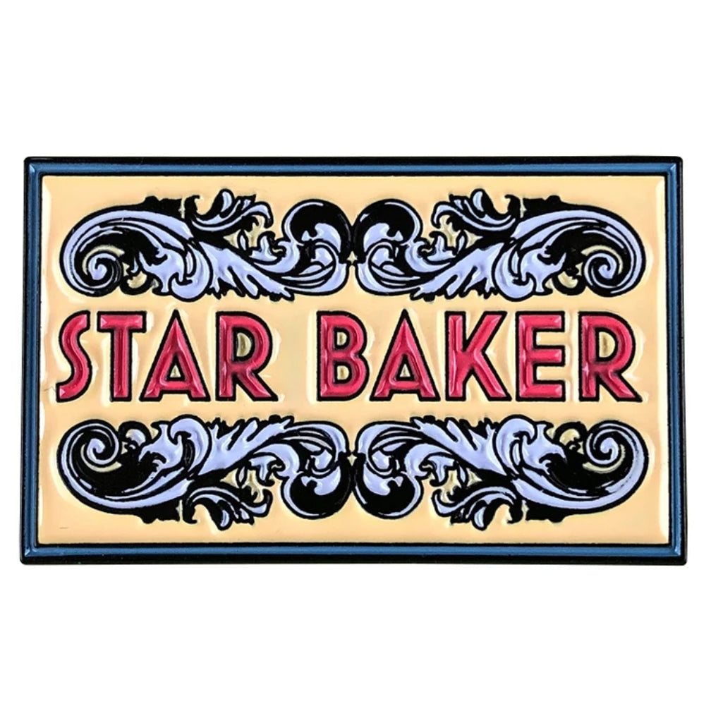 Enamel Star Baker Brooch/Badge