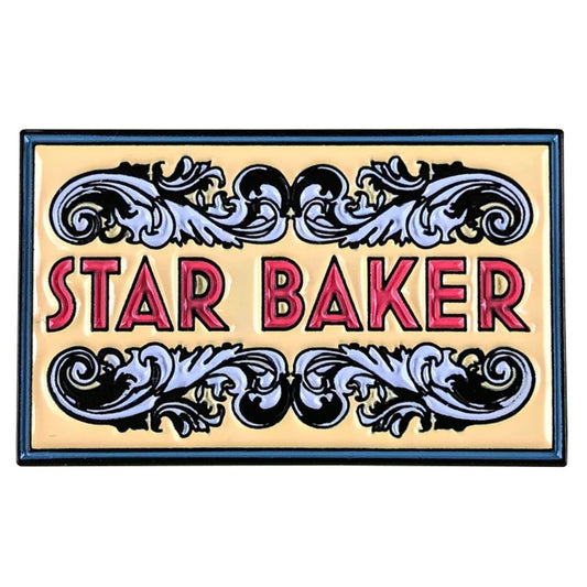 Enamel Star Baker Brooch/Badge