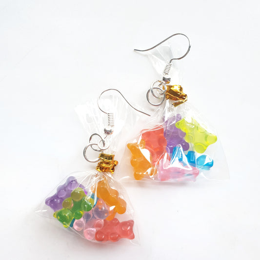 Gummy Bear Bag Earrings - Dangles