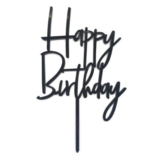 Happy Birthday Handwritten Font Topper