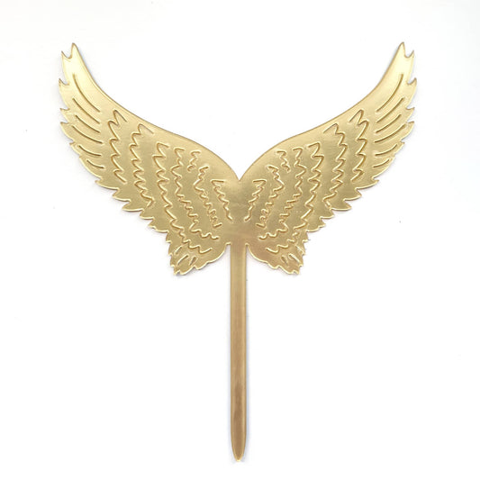Gold Angel Wings Cake Topper