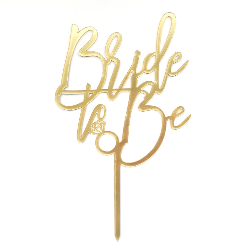 'Bride to Be' Acrylic Cake Topper