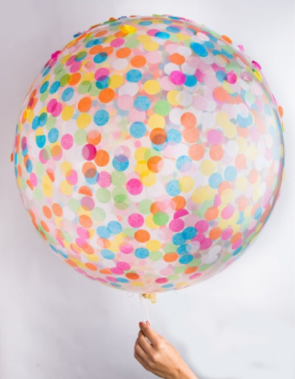 Rainbow Confetti Balloon | 18"/45cm