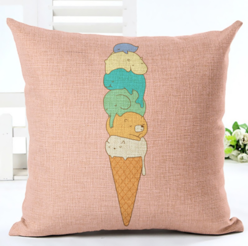 Ice Cream Kitties Cushion Cover