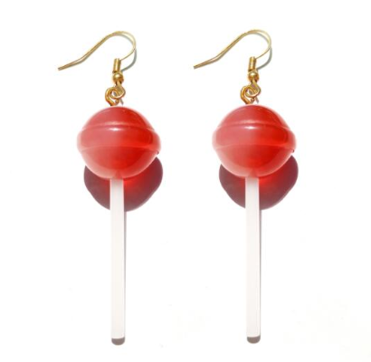Round 3D Lollipop Earrings