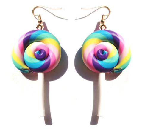 Round Swirl Lollipop Earrings